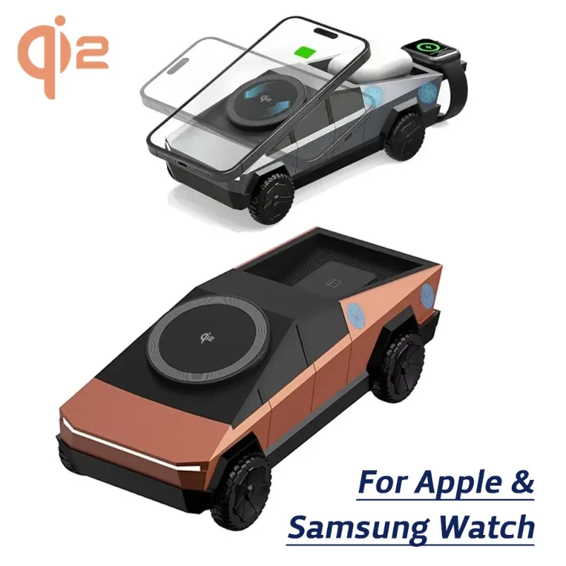 

Ци2 Беспроводное зарядное устройство 15 Вт Подставка для быстрой зарядки 3 в 1 для iPhone 17 16 Pro Max 15 14 13 12 Apple & Galaxy Watch AirPods & Buds Pro