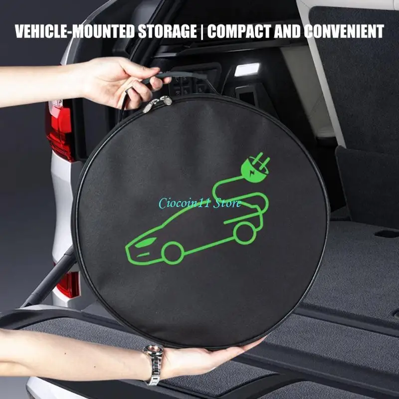 Y1UB Charging Cable Bag Large Capacity Water Resistant Charging Cable Case With Zippers And Nonslip Handle