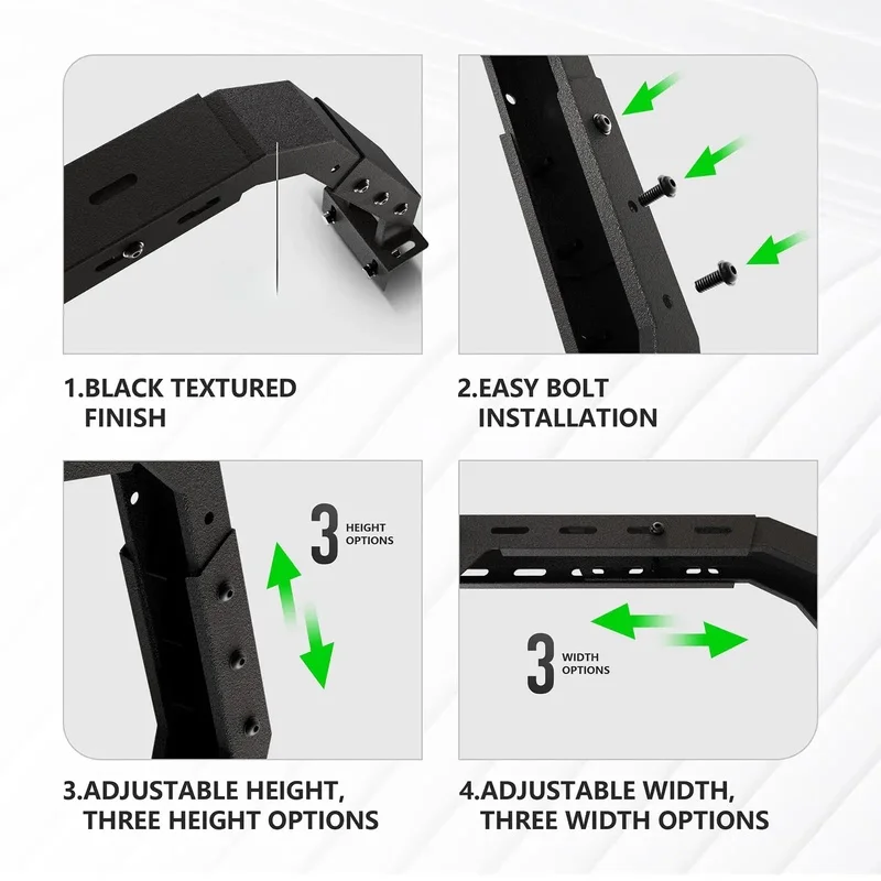 High Quality Heavy Duty High Clearance Universal Steel Bed Rack Roof Cargo Carrier for Pickup Off-Road
