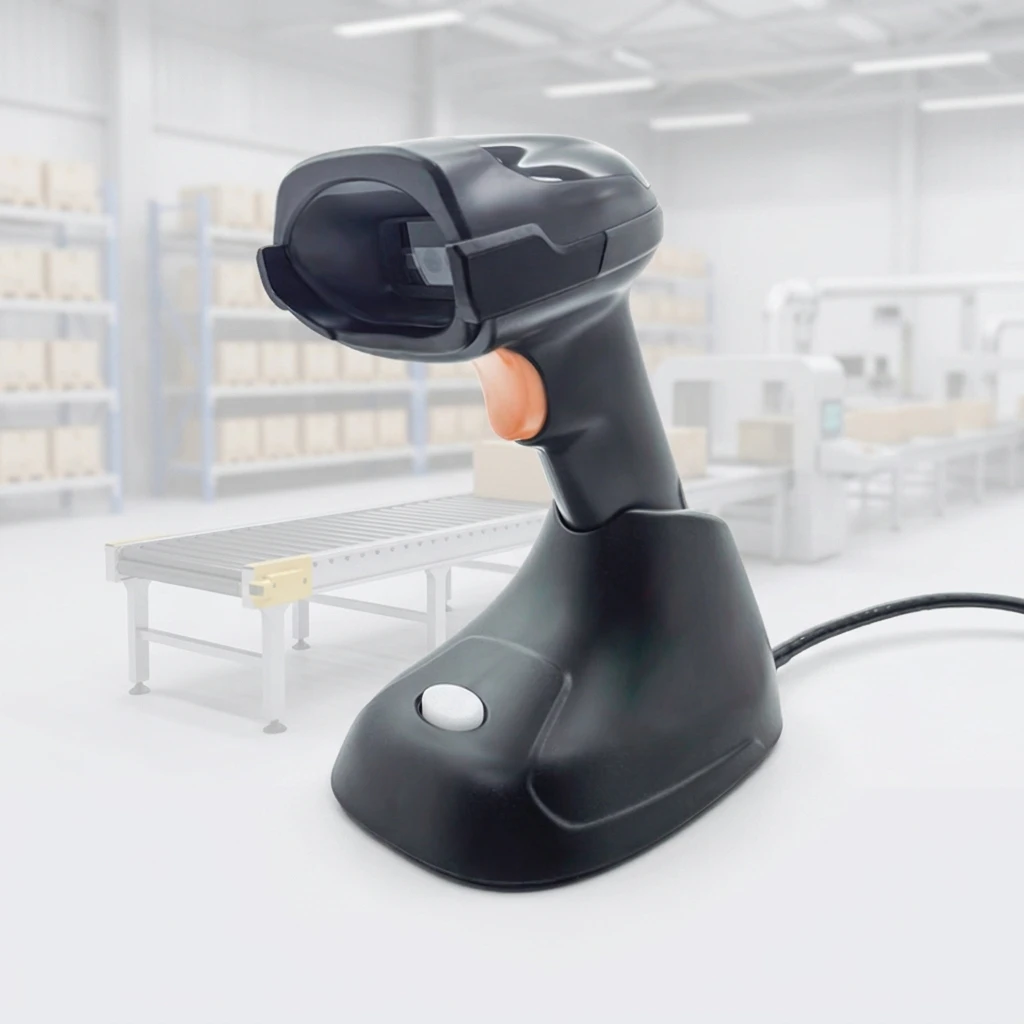 LONVILL Blurry Low Contrast Code Read Multiple International Protocols Compatible Industry Barcode Scanning Gun for Supply Chain