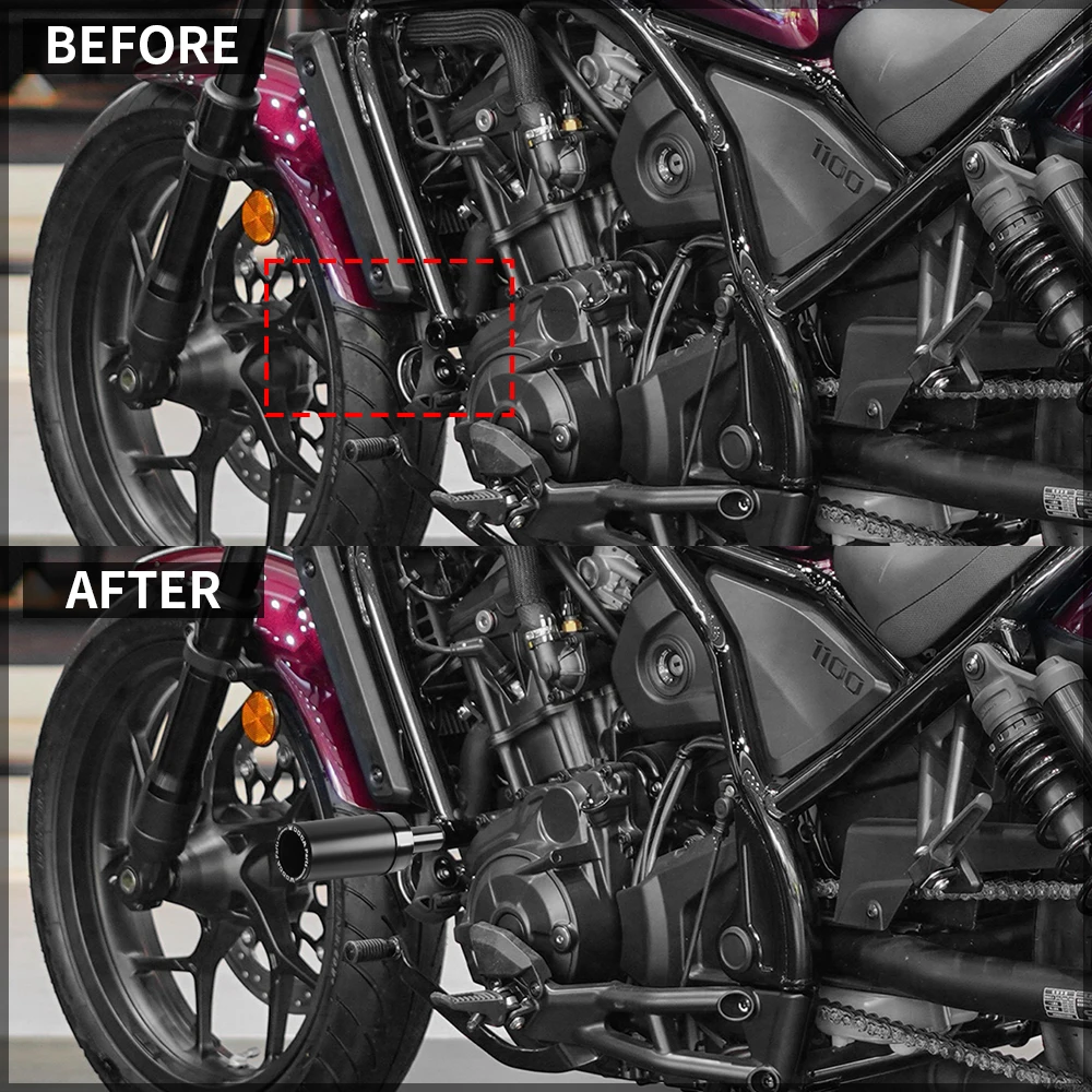 ホンダ反乱 250 300 500 CL500 CMX250 CMX500 フレームスライダークラッシュパッドプロテクター落下保護エンジン Graud
