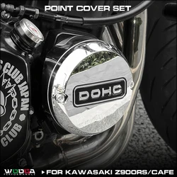 Z900RS Point Cover Set For Kawasaki Z900RS Cafe 2018-2025 Z1 Style Chrome DHOC Engine Clutch Guard Pulsar Cover Set Z900 RS SE