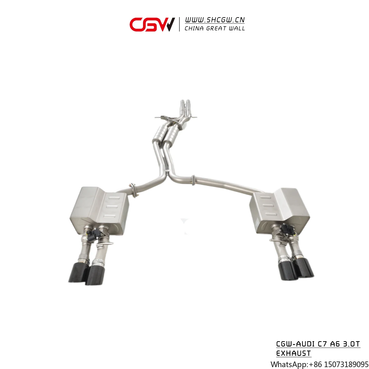 

Горячая распродажа: Автомобильный выхлопной глушитель Catback из нержавеющей стали с электронным управлением клапаном для Audi A6 C7 3.0T