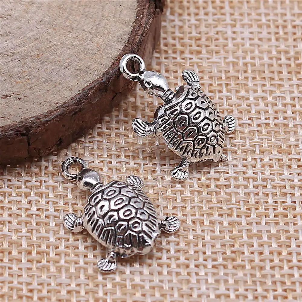 Nail Charms Tortoise Charms Jewelry Making Supplies 22x14mm 10pcs