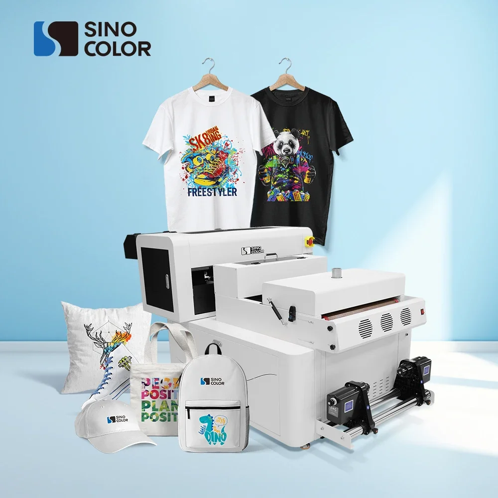 Best 40cm 60cm 80cm Dual Four i3200 i1600 Head Neon Color Available T-Shirt Printing DTF Transfer Printer With Powder Shaker