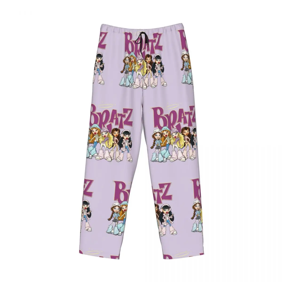 Custom Cartoon Sexy Bratz Rock Angelz Pajama Pants Men\'s Cartoon Manga Anime Sleepwear Lounge Sleep Bottoms Stretch with Pockets