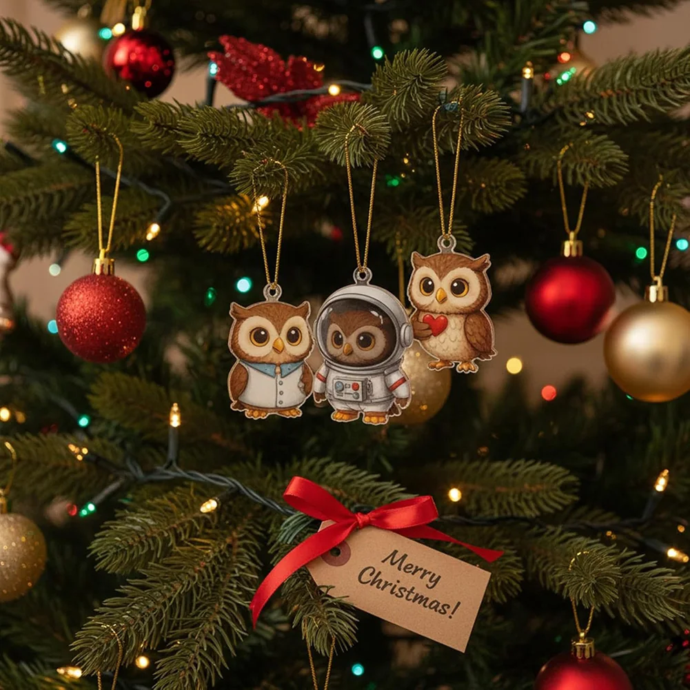 

Календарь с рождественскими положениями на 2025 год с мини-подвеской в виде совы, идеальный праздничный подарок для всех возрастов для праздничного праздничного домашнего декора