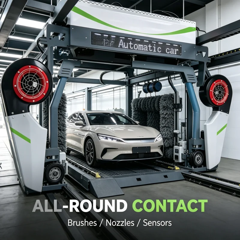 High‑Power 360 Rotating Car Wash Machine Manufacturer Offer Fully Automatic Touchless Vehicle Cleaning Device For Car Wash Bay