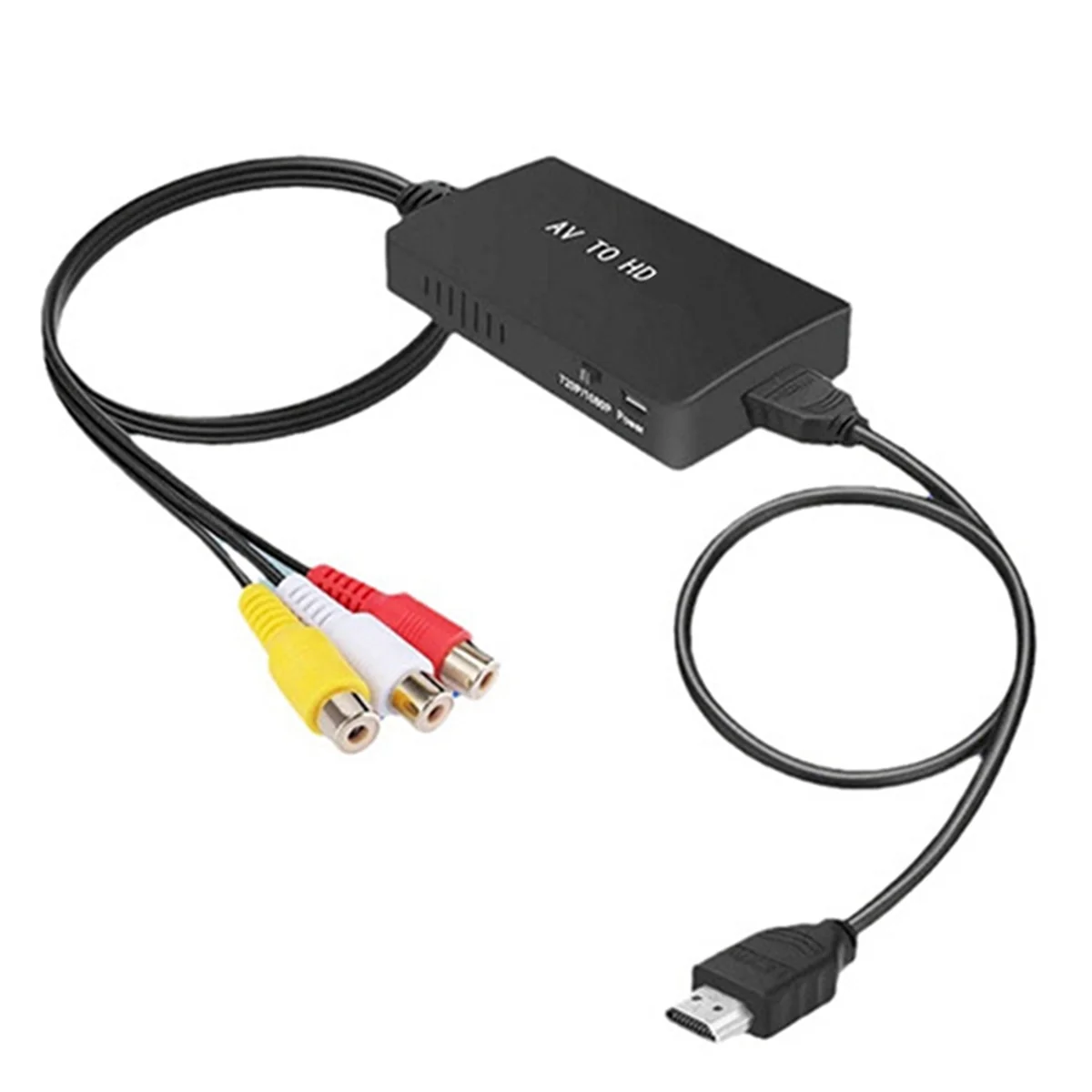 Convertidor Compatible con AV a HDMI, Audio y vídeo, adaptador Compatible con HDMI y A47Q