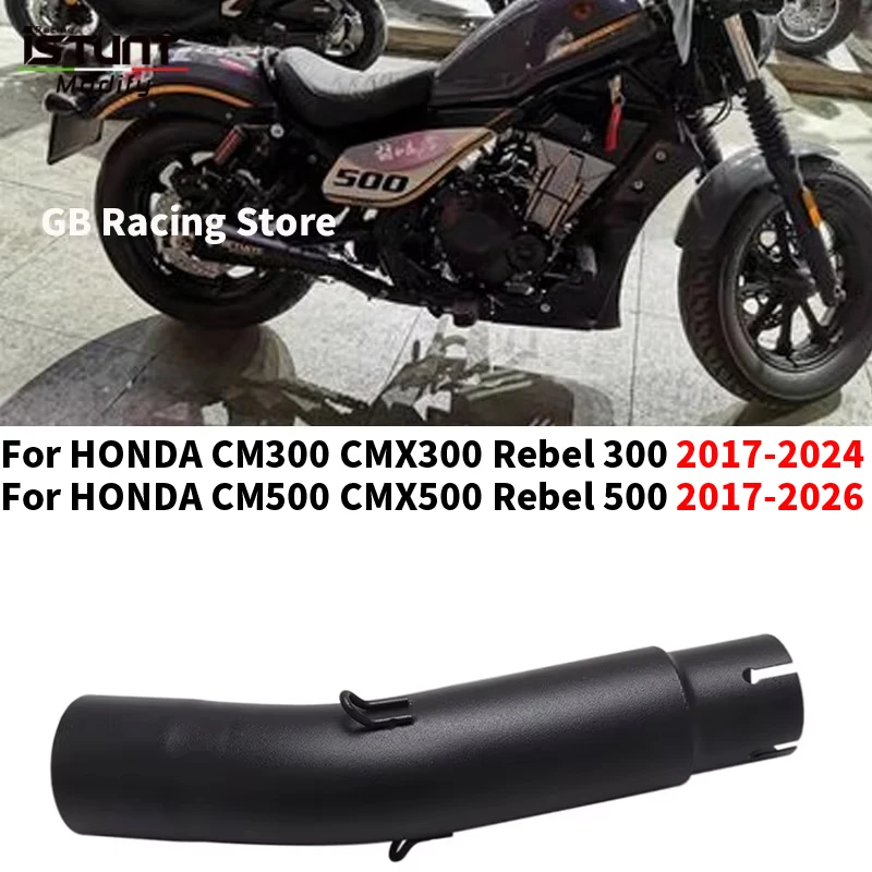 For HONDA CM 300 500 CMX 300 500 Rebel 300 500 2017 - 2027 Motorcycle Exhaust System Escape Moto Modify 50.8MM Mid Link Pipe