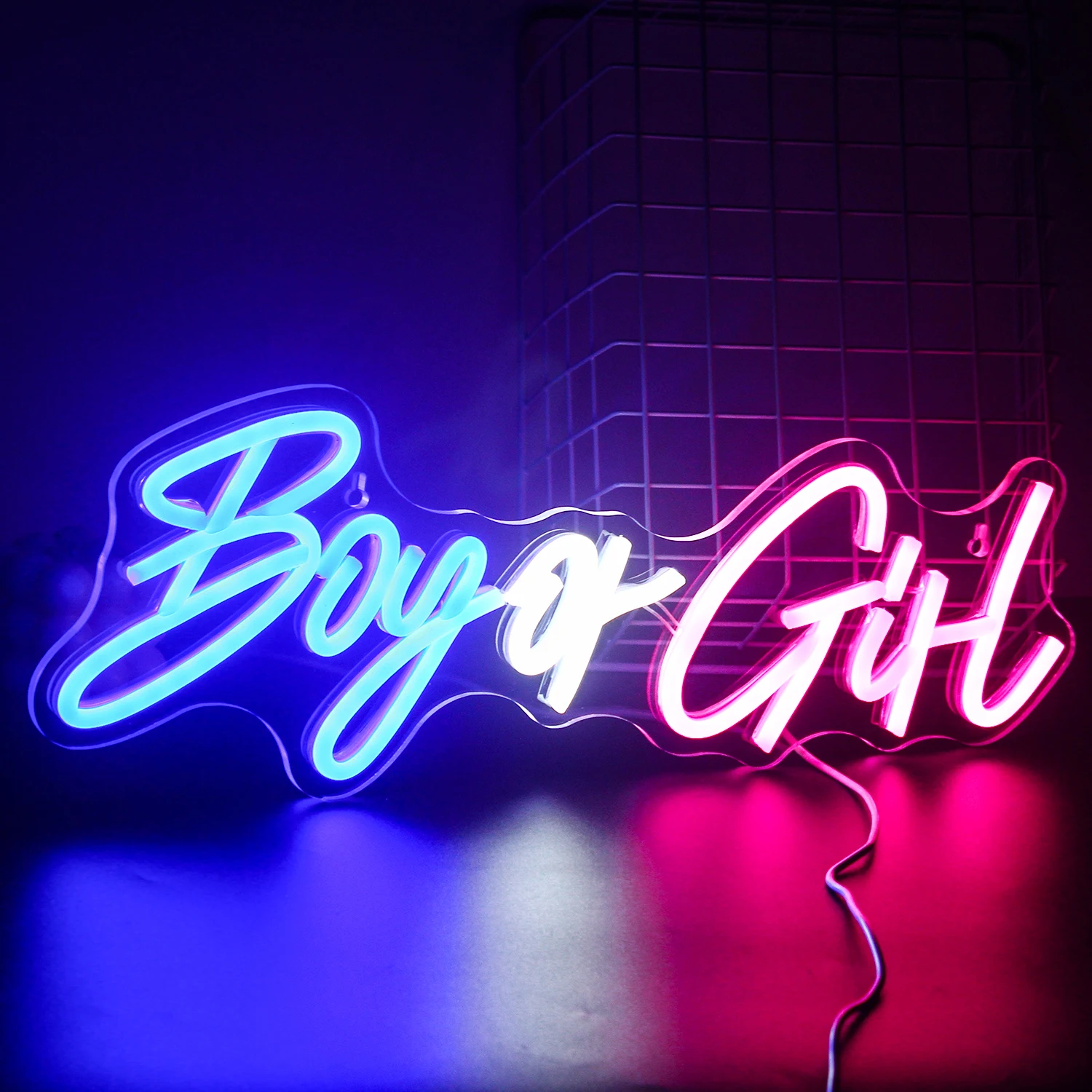 Neon Sign LED Lights para crianças, Azul e rosa, Lâmpada de parede USB, Quarto, Casa, Festa, Bar, Casamento, Quarto Gamer, Decoração, Meninos ou Meninas