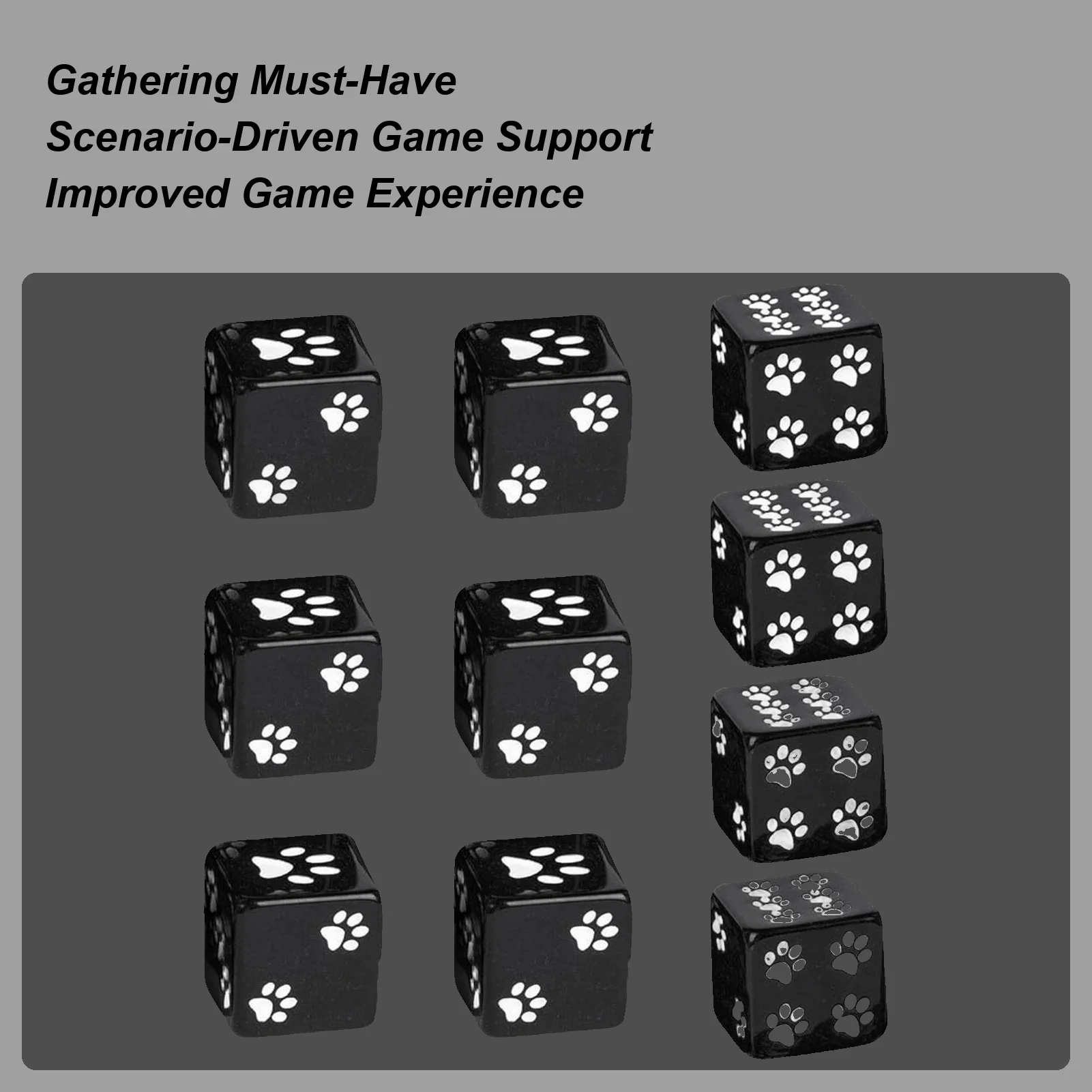 

Board Game Dice Cute Group Activity Cat Paw Pattern Board Game Dice For Camping Home Picnic Dormitory Travel Family Friends