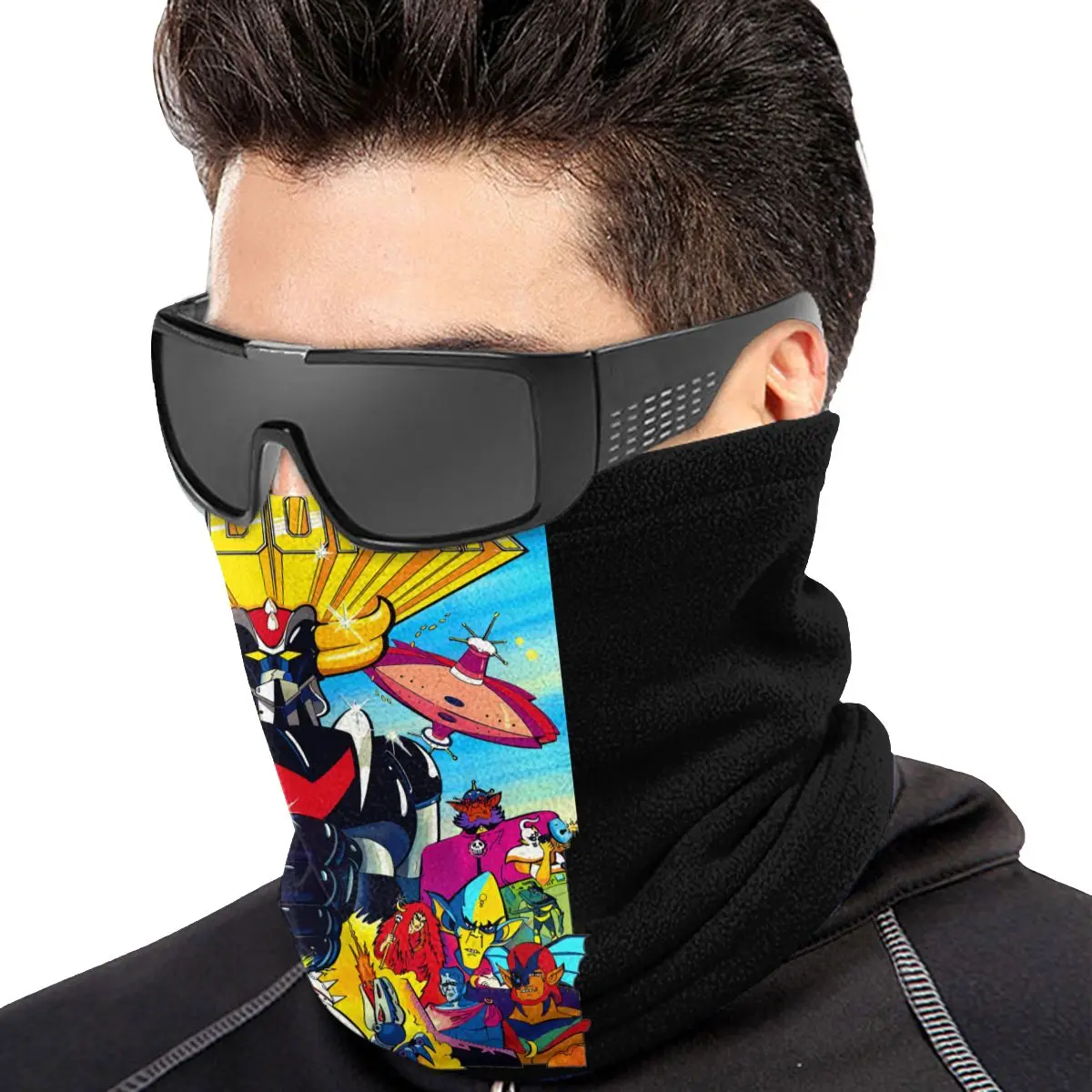 Manga Goldorak V2 Ufo Robo Grendizer 1975 Microfiber Neck Gaiter Bandana Scarf Warmer Half Mask Mountaineering