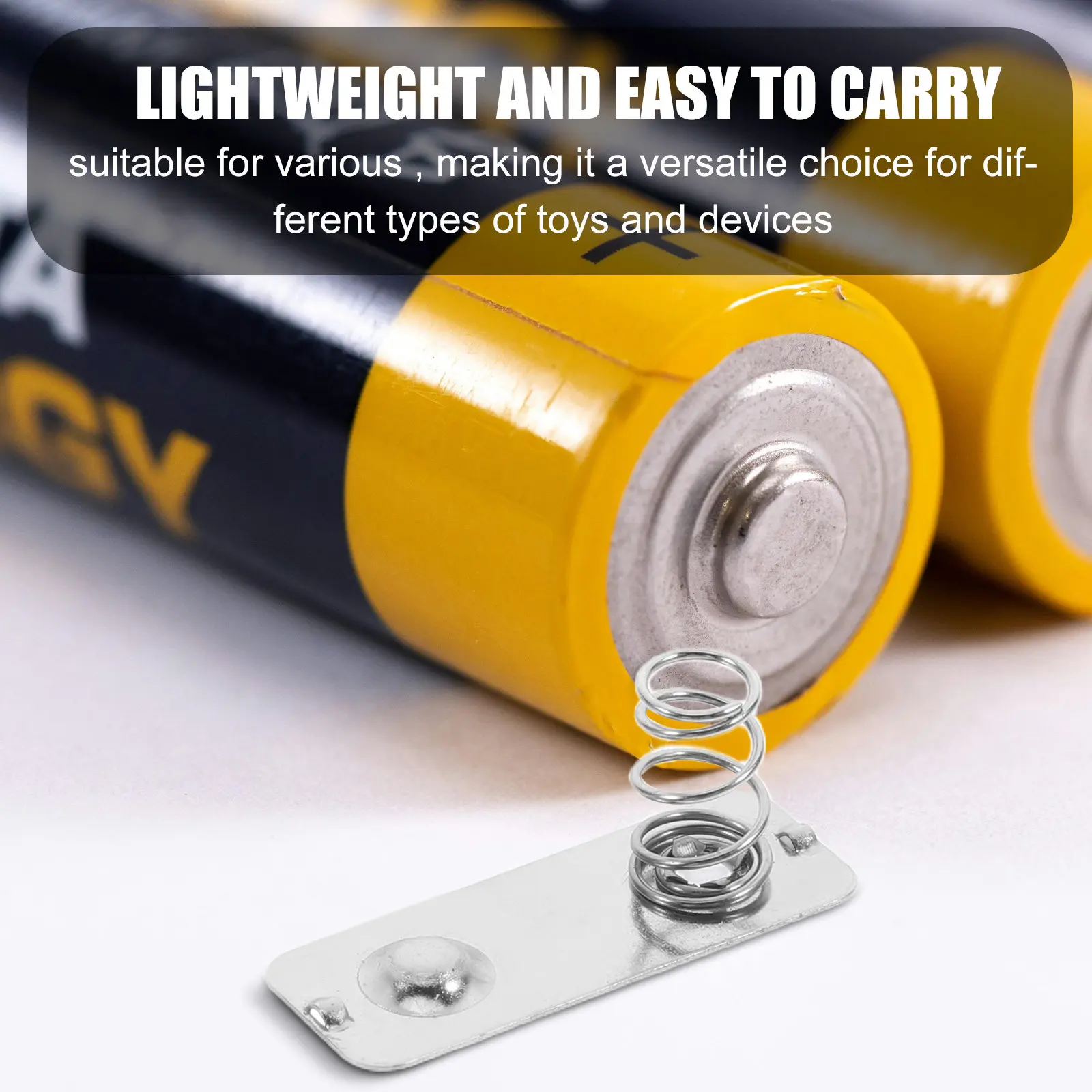 10Pcs Battery Spring Contact Plate Metal Hardwearing Aa Battery Terminal Replacement for Remote Controls Electronics Projects
