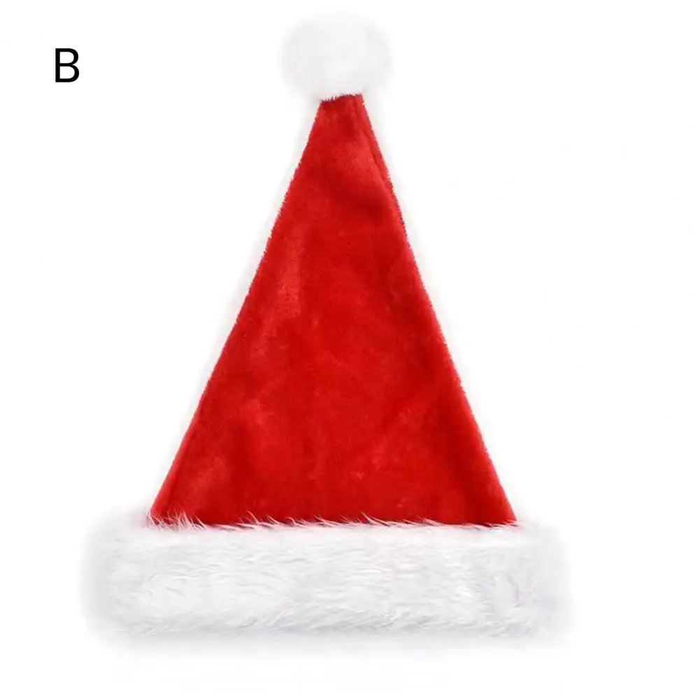 Reusable Santa Hat Plush Santa Hat Festive Christmas Santa Claus Hat for Whole Family Soft Fuzzy Plush Reusable for Adults