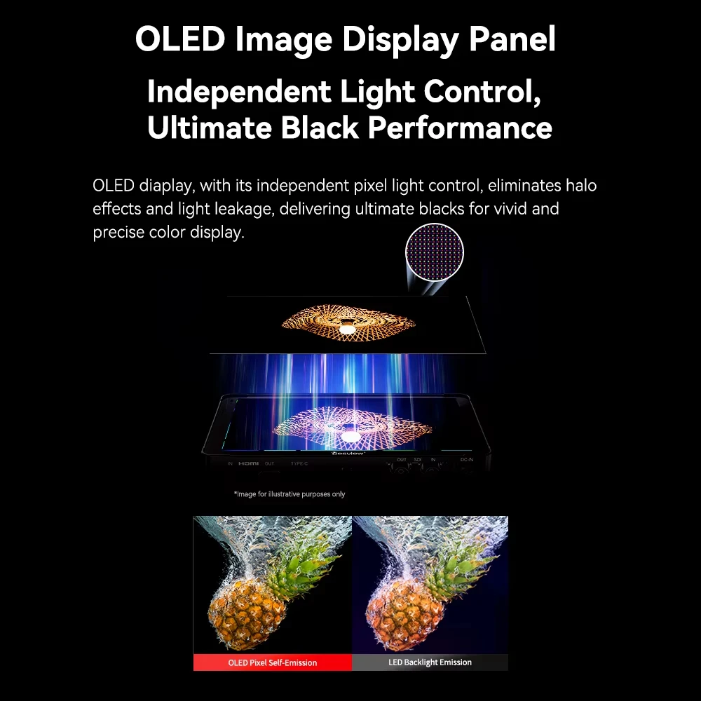 Монитор камеры Desview OL7/OL7S для DSLR-камеры HD 4K OLED-дисплей Профессиональный монитор режиссера SDI
