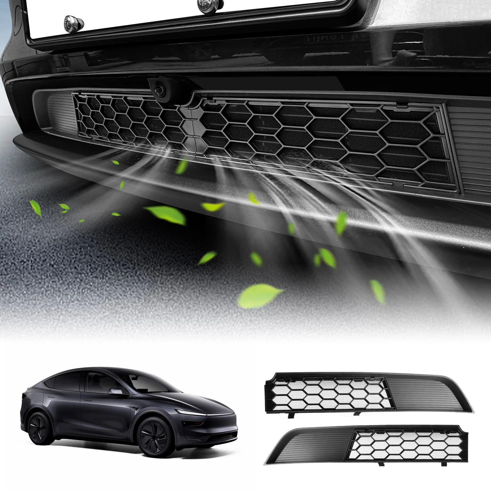 

For Tesla Model 3 2024 Model Y Juniper 2025 Front Bumper Grill Mesh Air Inlet Vent Cover Grille Guards Protector Anti-insect Net
