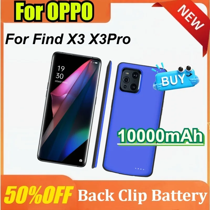 

10000mAh Portable Battery Charger Case for OPPO Find X3 Pro Neo Power Bank External Battery Charging Cover for Find X3