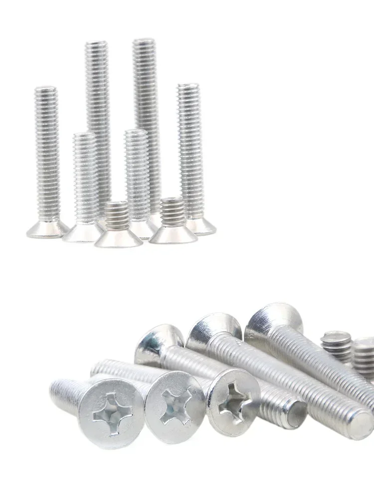 M2-M6 6063 Aluminium Alloy Phillips Countersunk Head Screw KM Cross Flat Head Machine Tooth Small Bolt American System