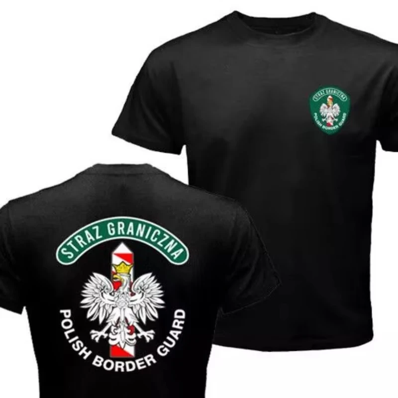 26 Summer New Polish National Border Guard Patrol Military Fan SG Same Printed Cotton Short Sleeve T Oversized T Shirt