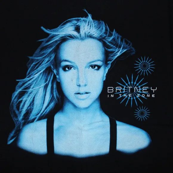 Britney Spears In The Zone Album black cotton T-Shirt Men Women All Size S-4XL