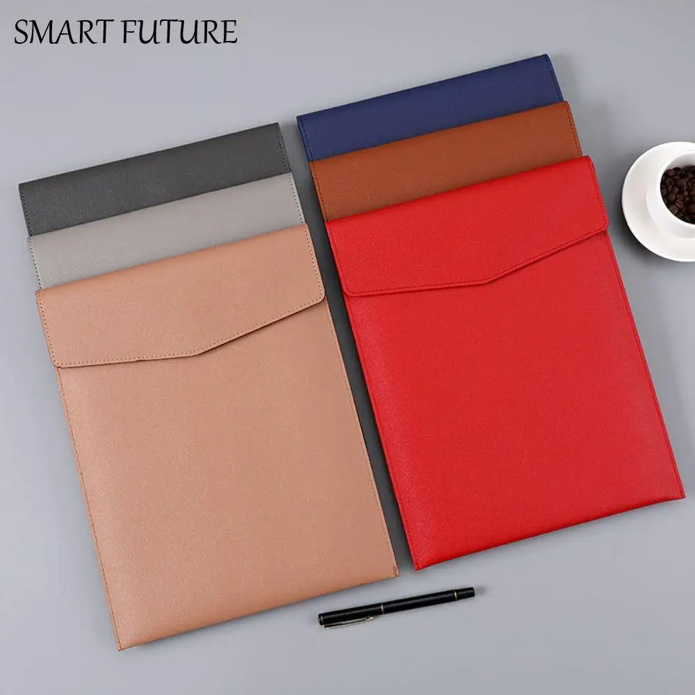 

Folder Bag Leather A4 Storage File Bag Large Capacity Waterproof Data File Bag Simple Thickened Business Document Bag School