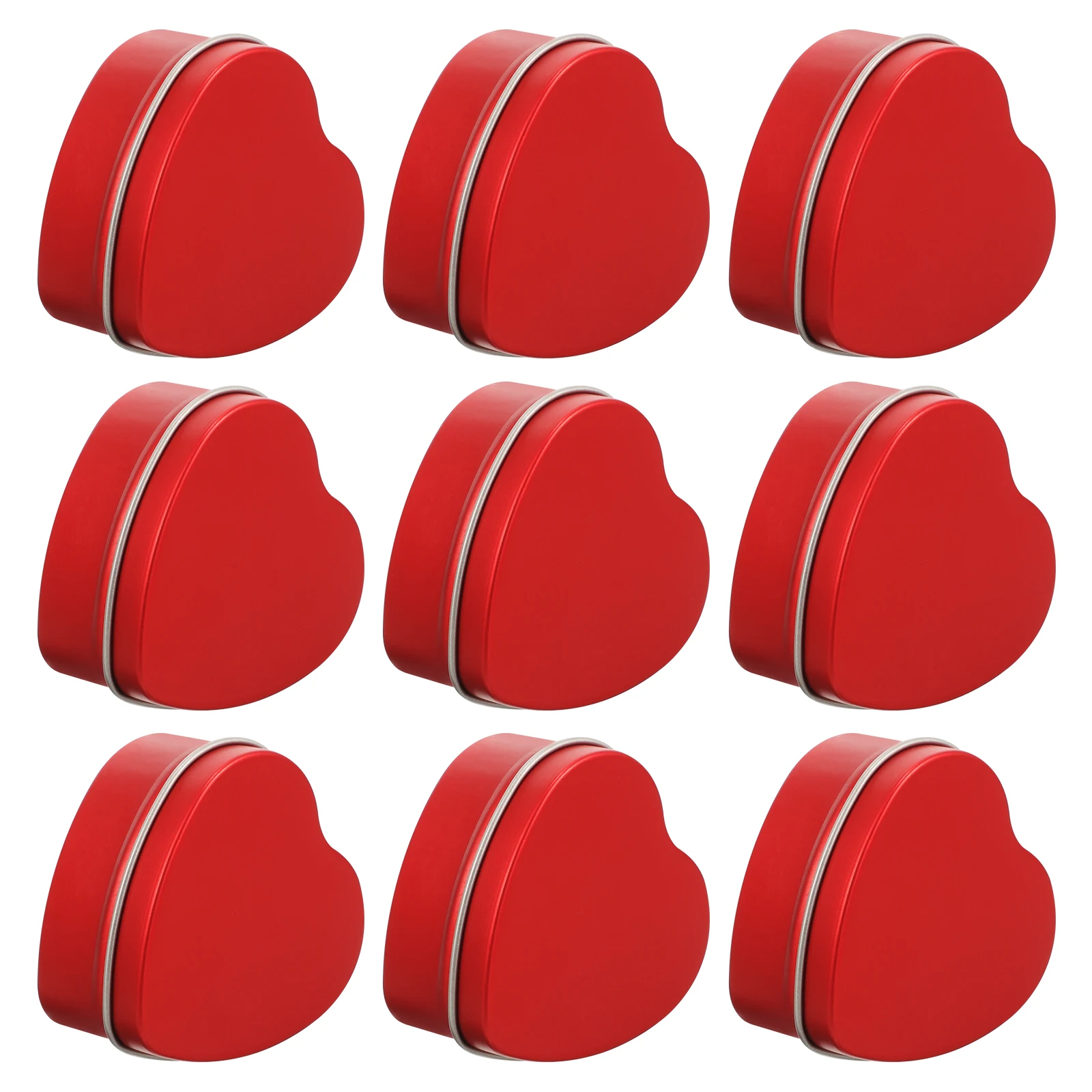 10Pcs Valentines Day Heart Shaped Candy Box Valentines Day Gift Packing Box Chocolate Container Tinplate Jewelry Storage Box