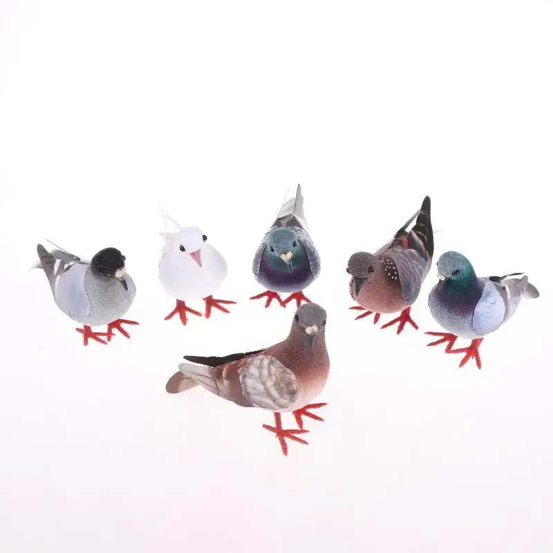 1pc Artificial Birds Simulation Grey Pigeon Dove Model Imitation Animal Party Wedding Supply Photography Props Home Decoration