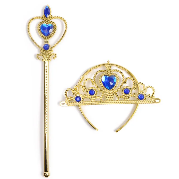 Princess Girls Crown Headdress Kids Fairy Wand Toy Children Golden Magic Wand Set Headband Foreign Trade Fairy Wand Best Gift view 5