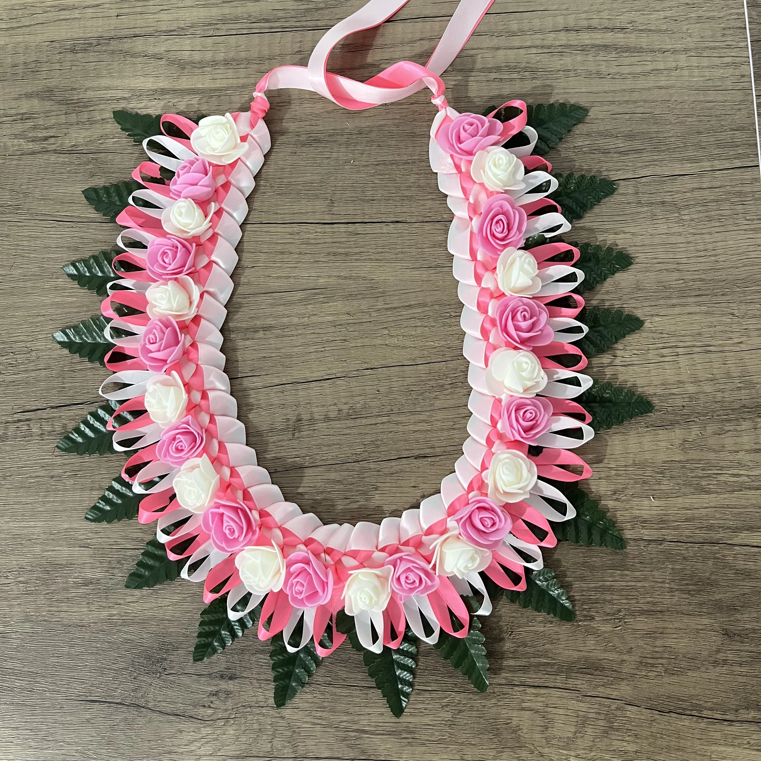 64CM Samoa Schiuma Fiori e seta Foglia persiana Leis Halloween Party Celebration Collana natalizia per anniversario di matrimonio