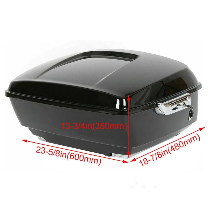 King Trunk Backrest Rack Pack For Harley Davidson Touring Street Road Glide 14+