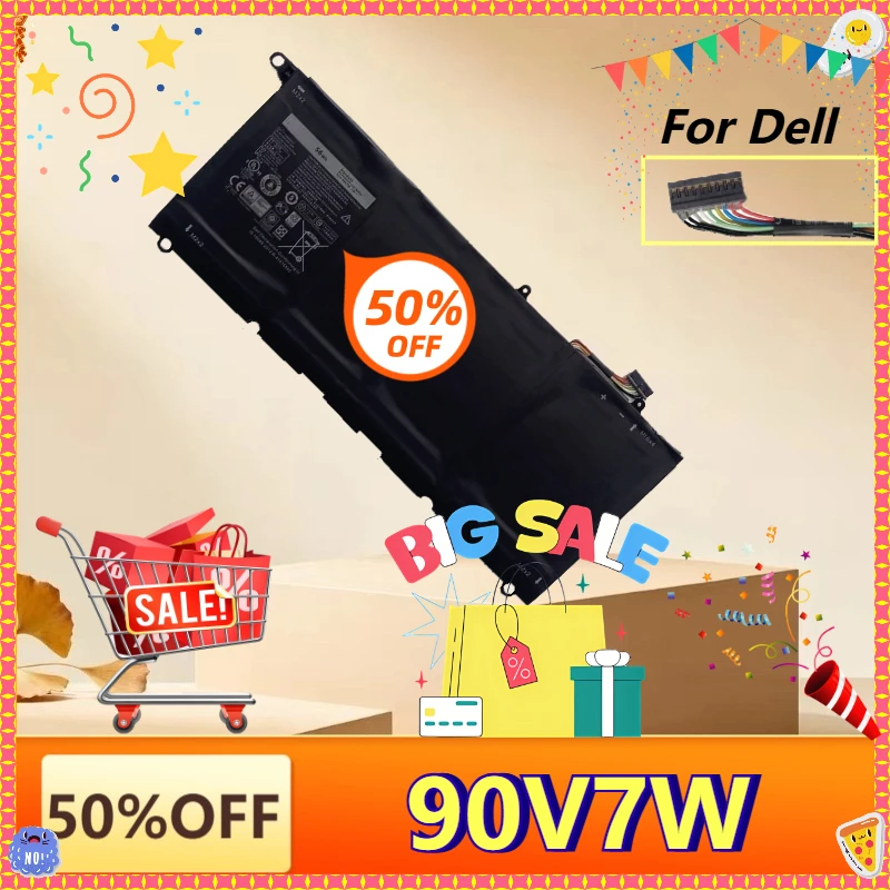

90V7W 56Wh Laptop Battery for Dell XPS 13 9343 XPS13 9350 13D-9343 P54G 0N7T6 5K9CP RWT1R 0DRRP JHXPY JD25G 090V7W DINO2 5K9CP