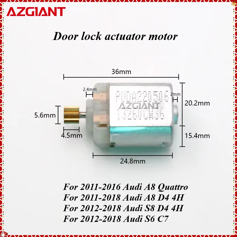 

AZGIANT Car Centre Door Lock Motor for Audi A8 Quattro/Audi A8 D4 4H/ Audi S8 D4 4H/Audi S6 C7/Audi S7 Quattro new parts OEM