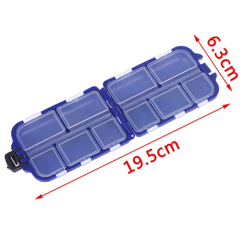 Vissen Doos Plastic Storage Case Lure Spoon Hook Bait Tackle Connector Waterdicht Vissen 10 Grids Fly Tackle Dozen