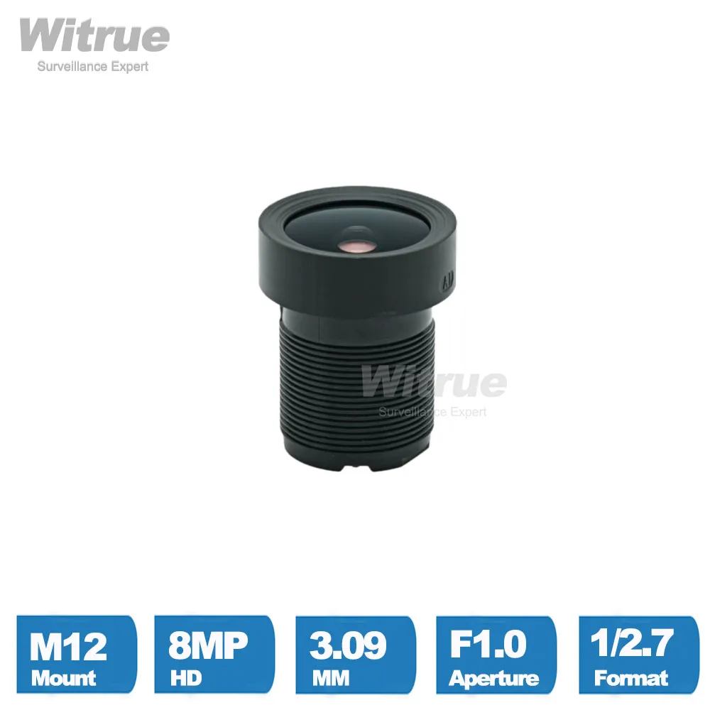 Witrue HD Lens 8MP 3.09MM M12*P0.5 F1.0 1/2.7
