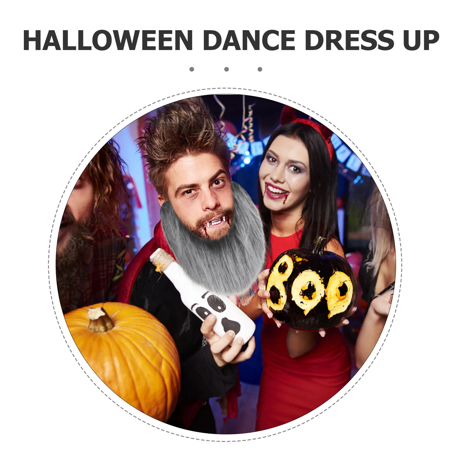 2 pçs realista barba falsa cinza traje cabelo facial para homens cosplay festa de halloween reutilizável cabelo facial teatral artificial