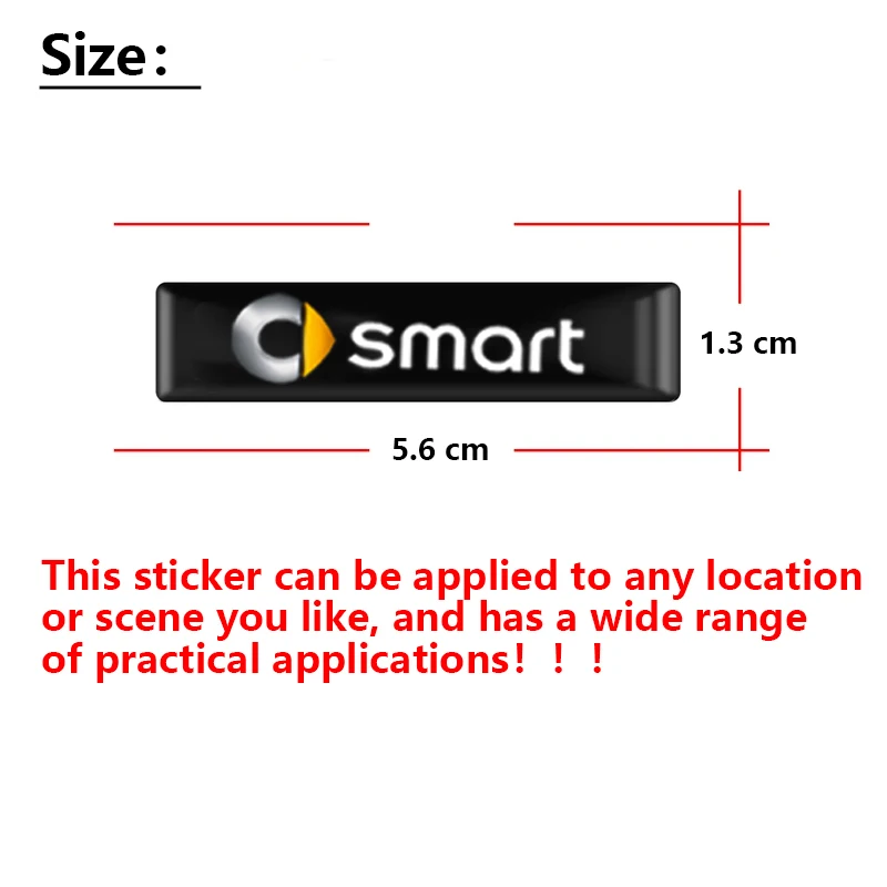 2/4/10Pcs 3D Car Badge Decorative Stickers For Smart Fortwo Forfour Forjeremy Forvision 451 453 Brabus Roadster view 3