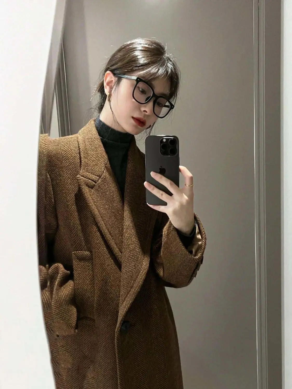 Woolen Coat For Women 2025 Autumn/winter New Meilad Hepburn Korean Style Thick Woolen Coat