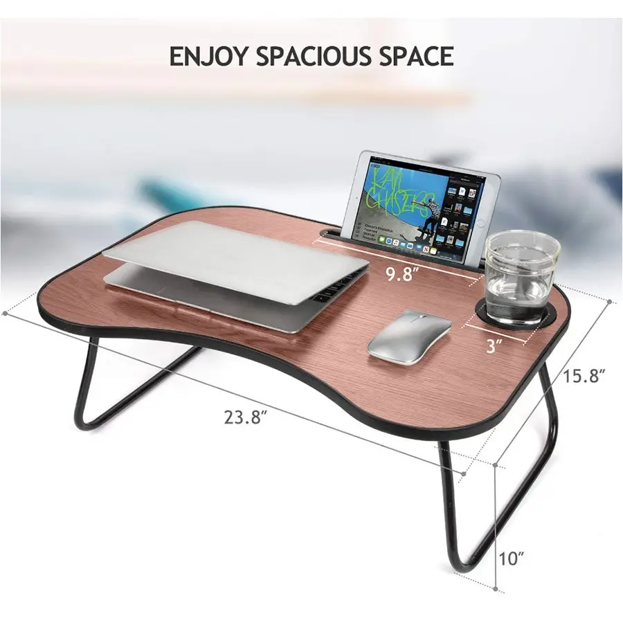 

​​Adjustable Laptop Stand for Bed, Portable Lap Desk 23.8"x15.8"x10", Foldable Bed Tray Table with Cooling Ventilation for W
