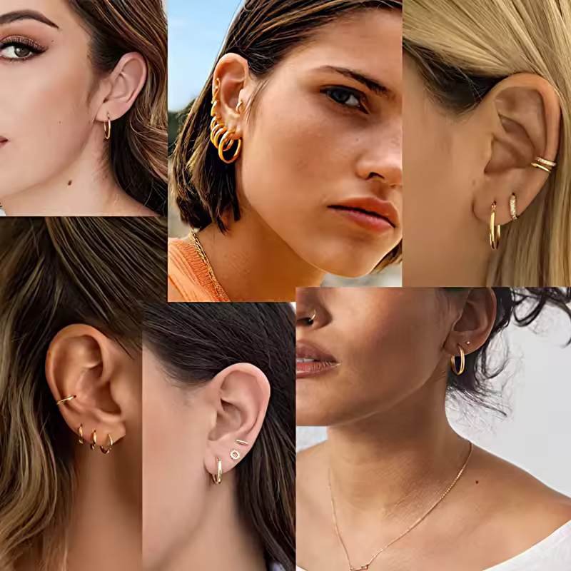 1 Pair Stainless Steel Hoop Earrings Women Men Gold Color Small Earrings Girl Jewelry Pendientes Mujer Aretes Cartilage Piercing - Image 4