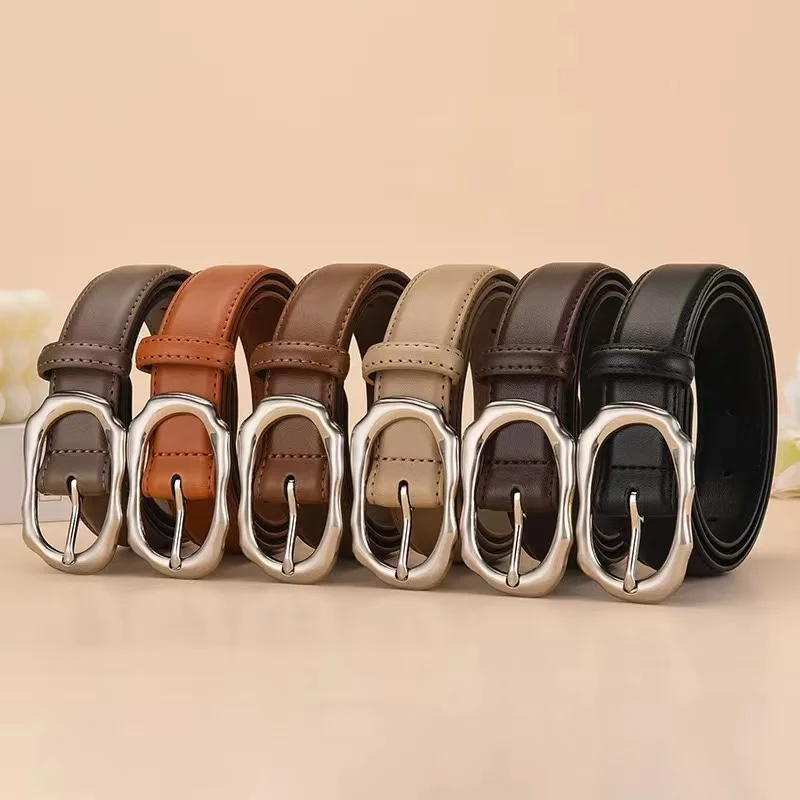 

Small Fresh Alloy Needle Buckle High Grade Feeling Belt Leather Versatile Belt Gift