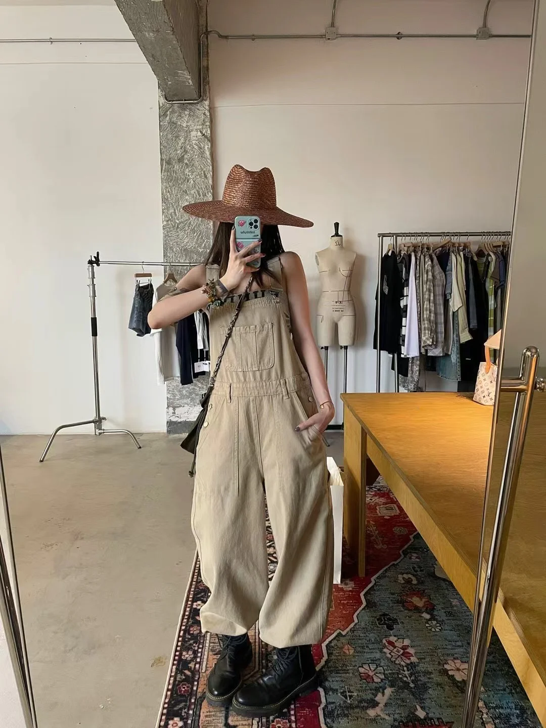 

Slimming Effect Wide Leg Overalls Women's Faionable Casual Dungarees High Waist Long Pants Korean Sle Summer New Arrival