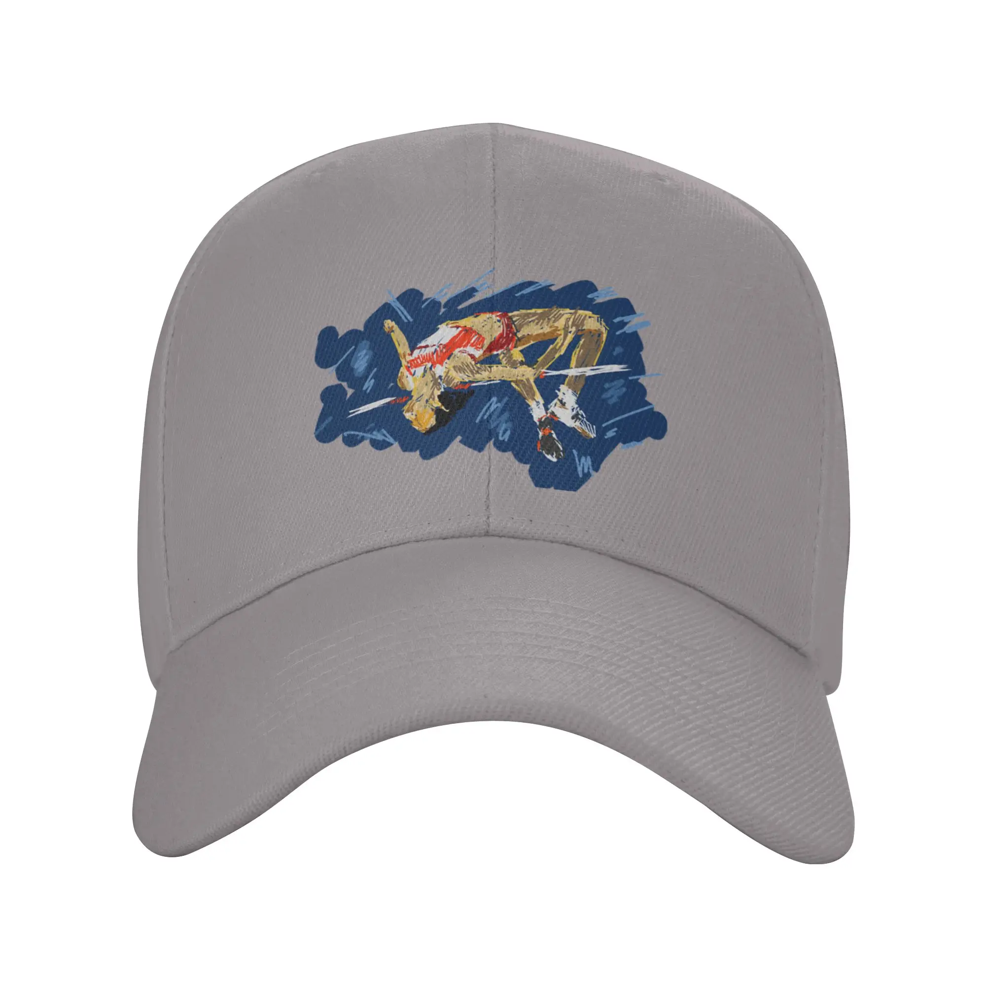 High Jumping Athlete Trendy Baseball Cap Dating Mid Profile Casual Hat