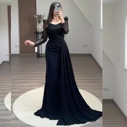 Personalizado de alta qualidade brilho requintado jérsei lantejoulas plissado quinceanera bainha com decote em v sob medida ocasião vestido vestidos longos