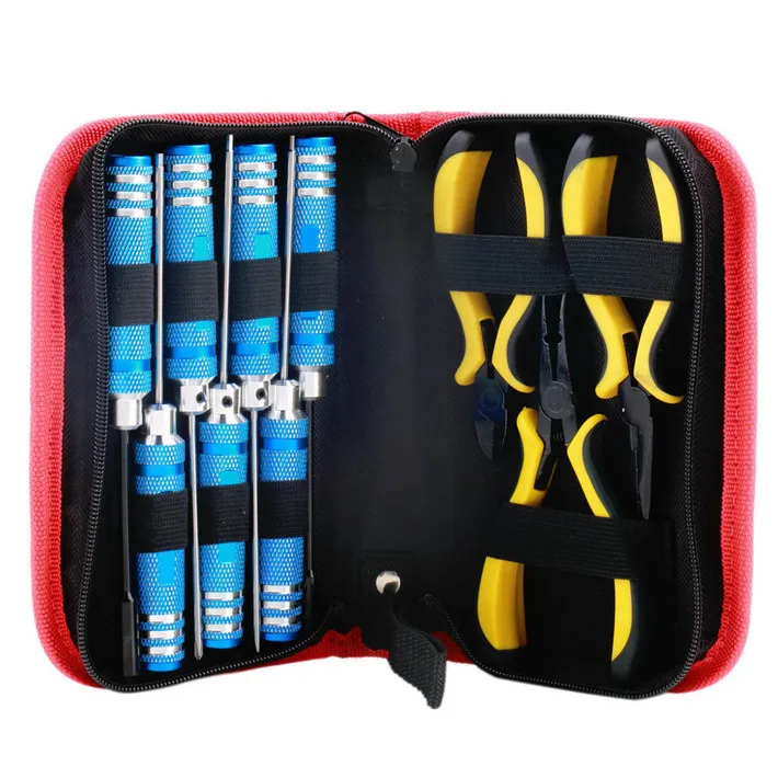 10 PCS set of integrated remote control helicopter screwdriver, pliers, hexagonal hand tools kit (1 set) remote control tool kit