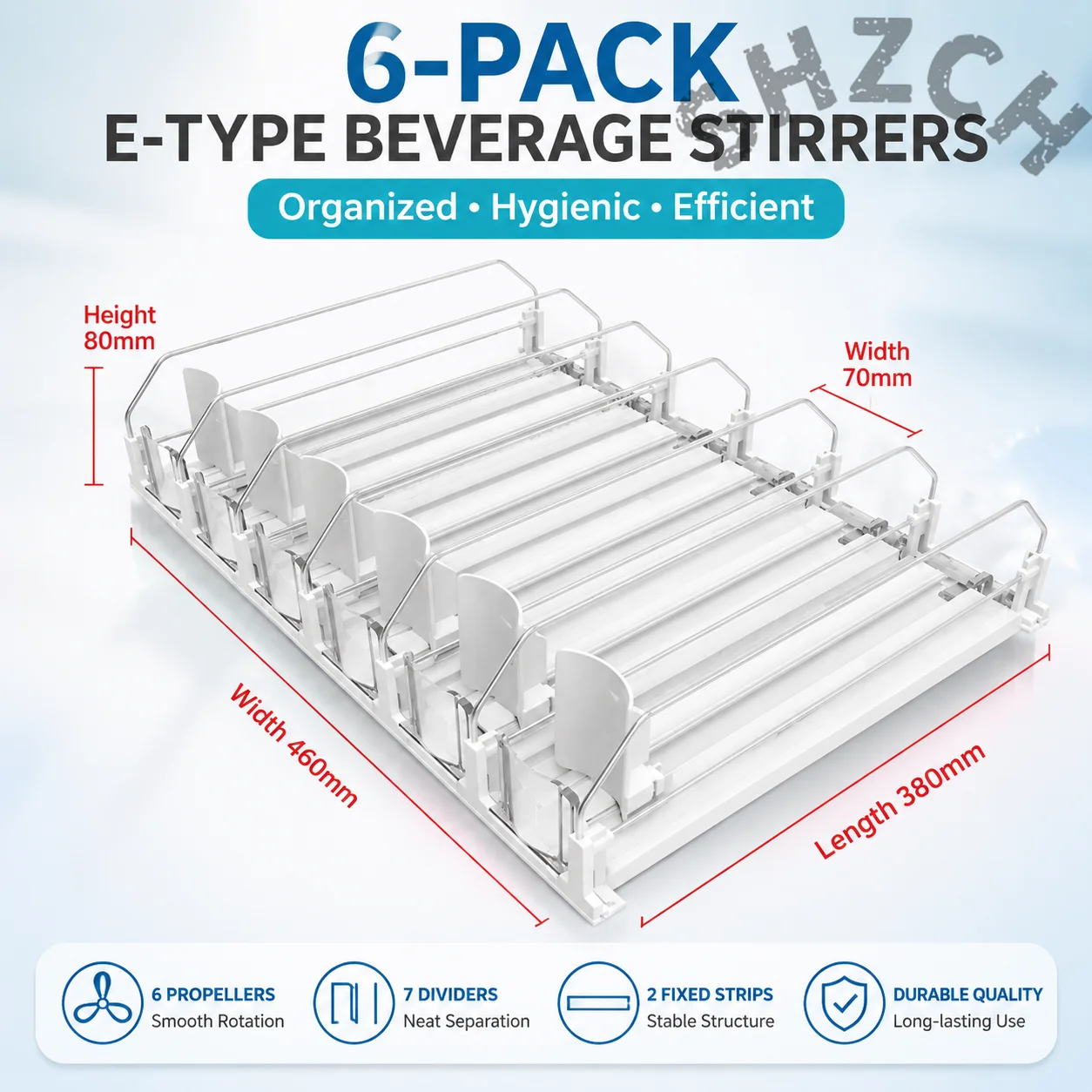 Multi-Row E-Type Drink Pusher | 5/6 Lane Auto Forward Beverage Organizer | Shelf & Fridge Storage