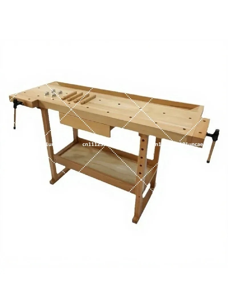Solid Wood Student Woodworking Work Table DIY Craft Desk for Kids Teens