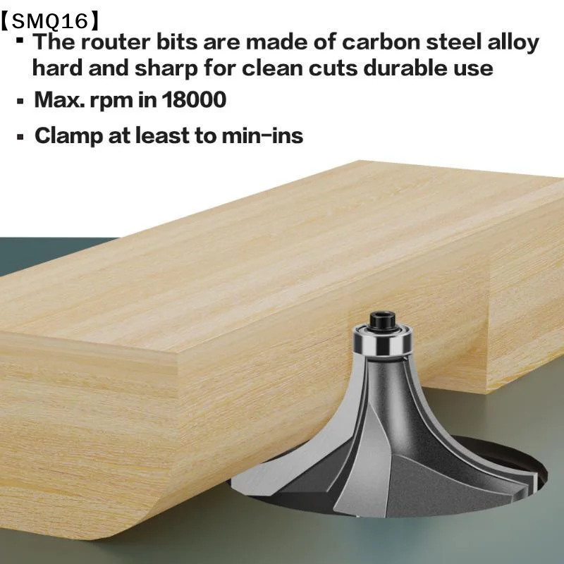 1pc 6mm 12mm Shank Fillet Cutter Chamfering Router Bit Tungsten Alloy Fillet Router Bit Trimming Machine Router Bit【SMQ】