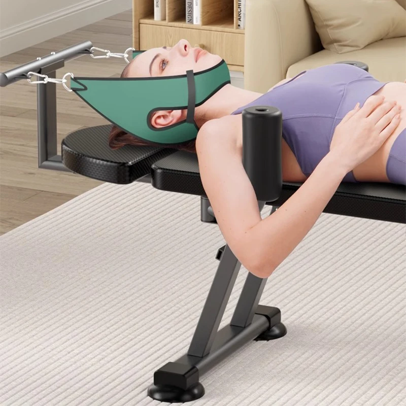 【HOT】Height Increasing Electric Tensioner Cervical Vertebra Lumbar Vertebra Soothing Device Stretching Traction Inversion Table
