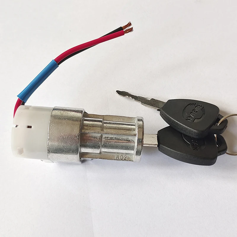 ^1PC New Universal Electric Bicycle Lithium Battery Box Lock Big Head Lock Electric Vehicle E-bike Lithium Battery Lock On/Off